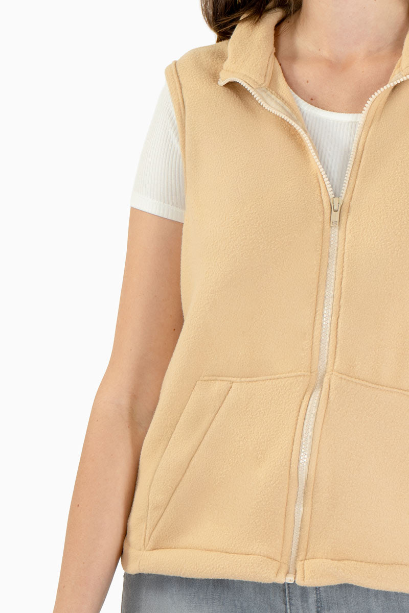 Chaleco polar con cierre