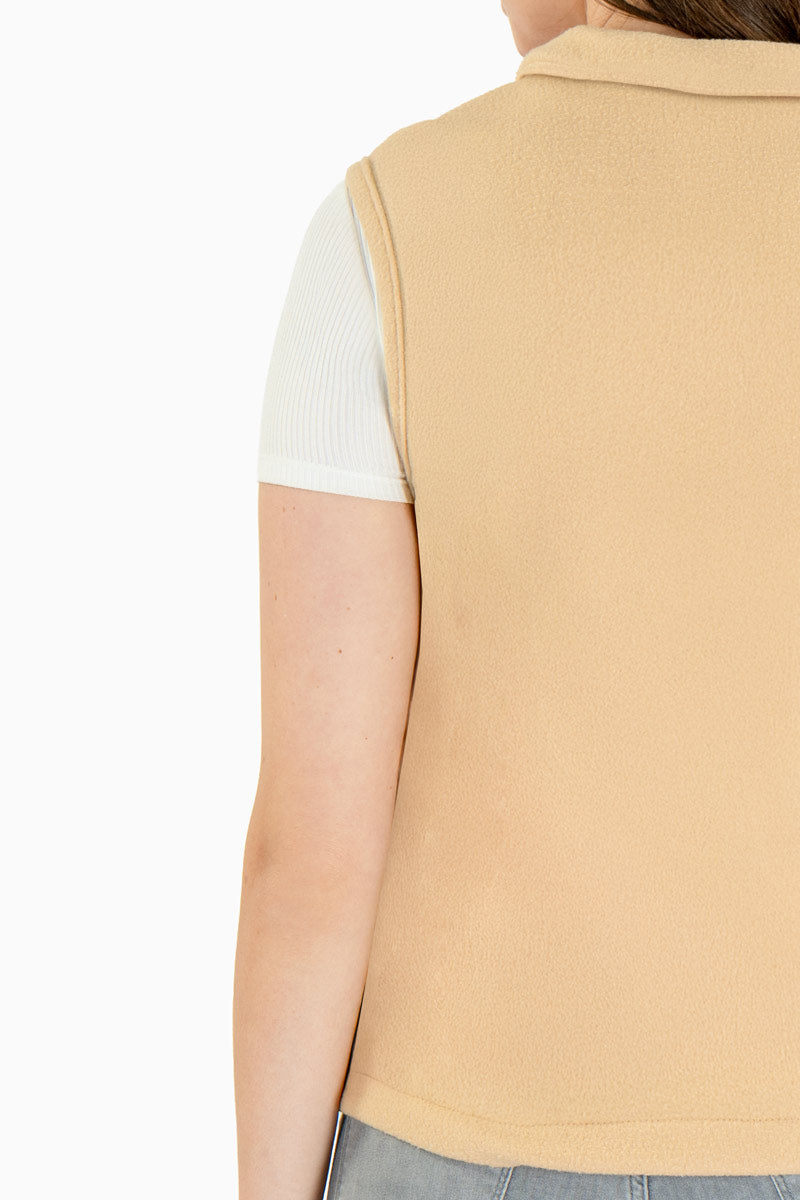 Chaleco polar con cierre