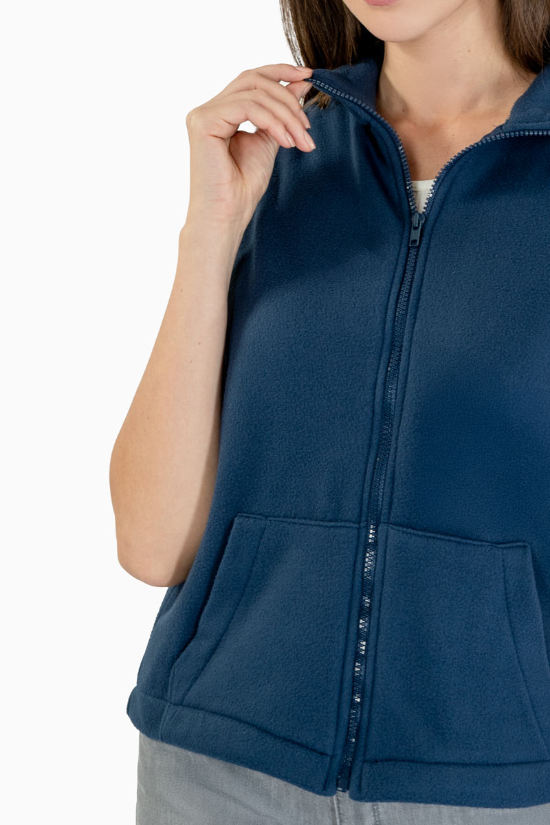 Chaleco polar con cierre