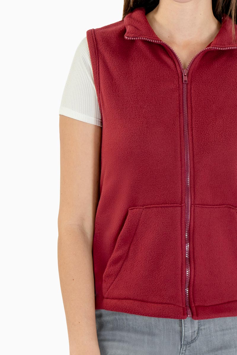 Chaleco polar con cierre
