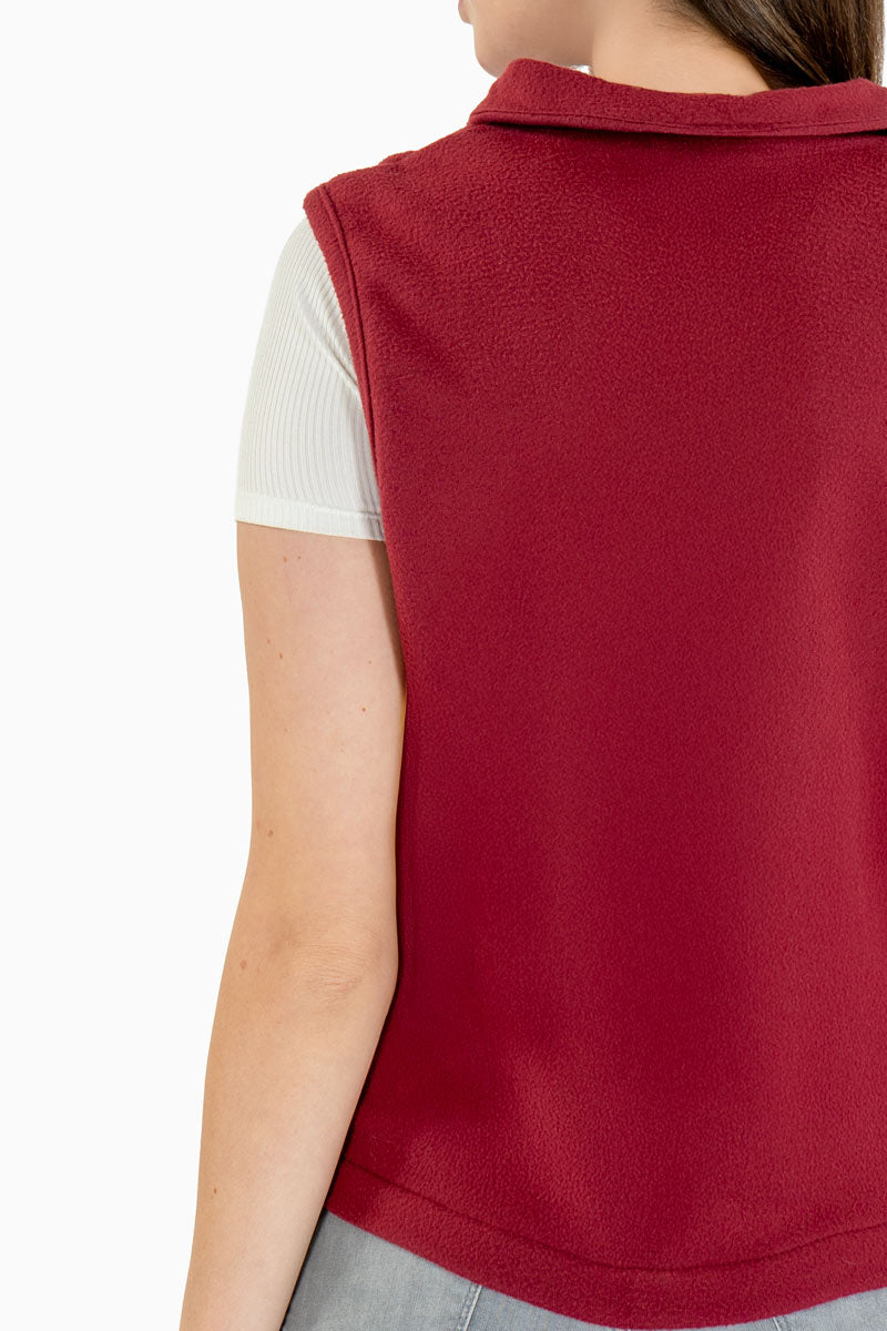 Chaleco polar con cierre