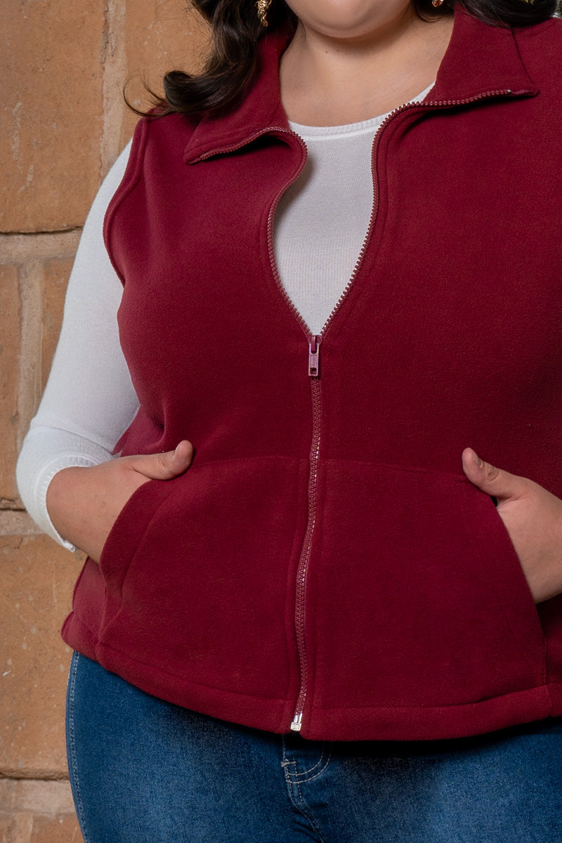 Chaleco polar con cierre