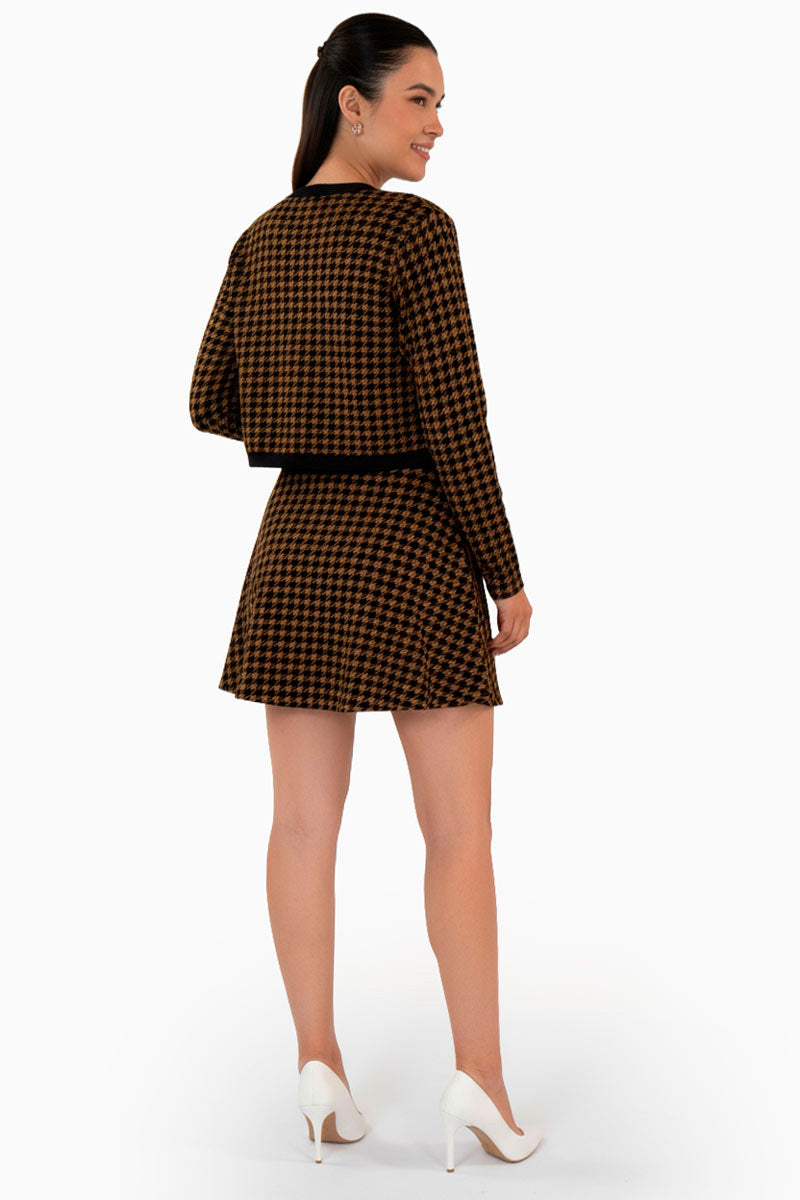 Conjunto saco y falda pata de gallo