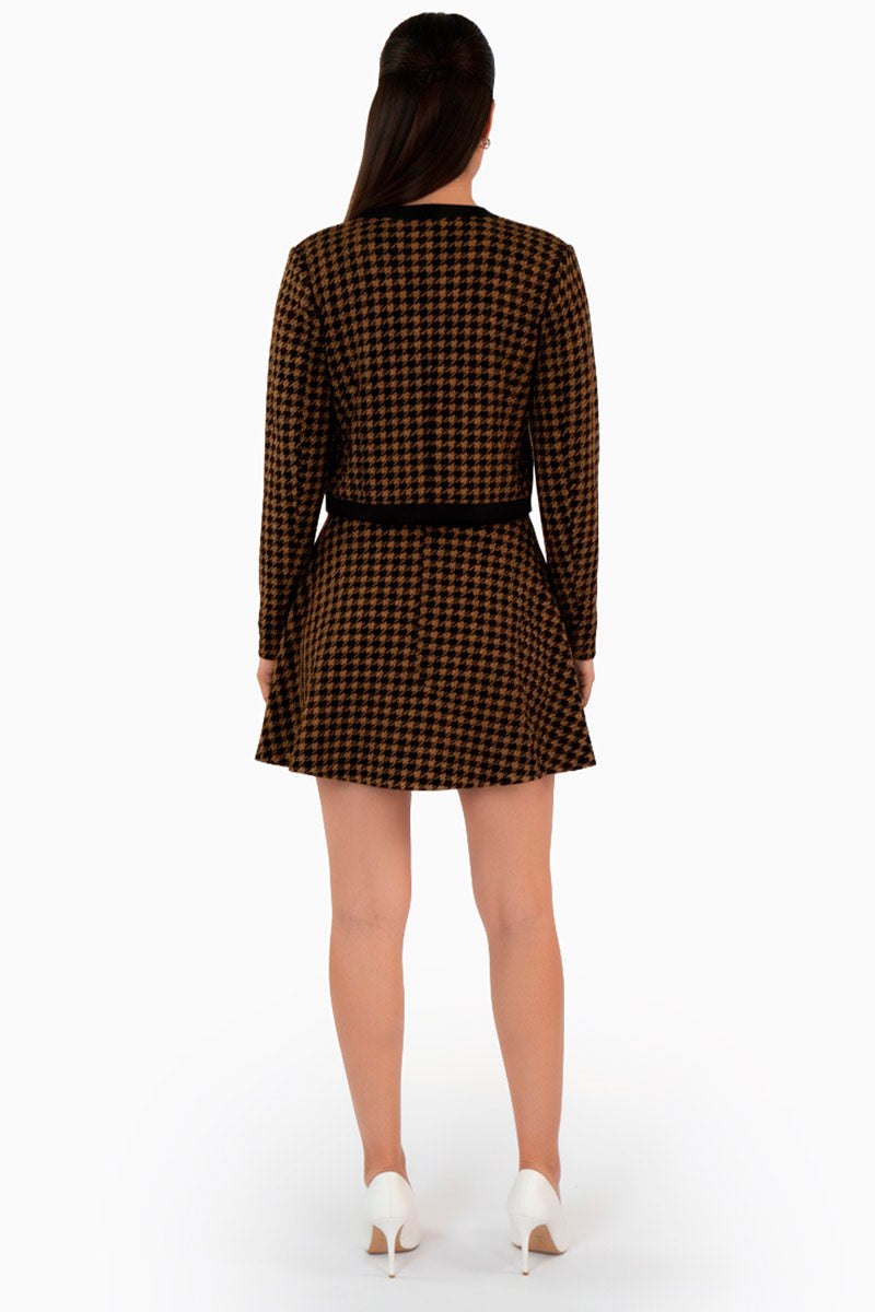 Conjunto saco y falda pata de gallo