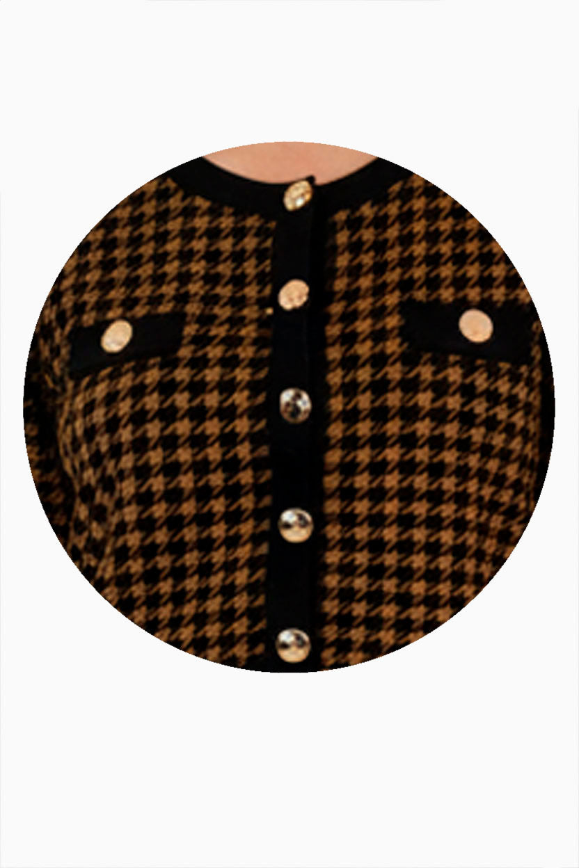 Conjunto saco y falda pata de gallo