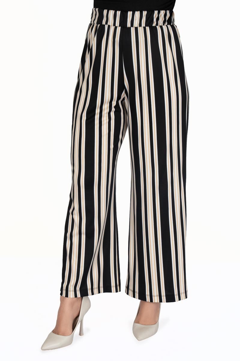 Pantalón de rayas pierna ancha