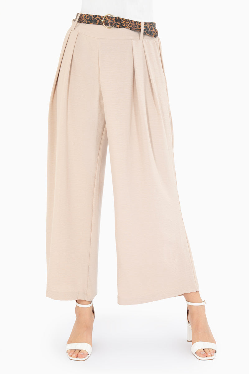 Pantalón con tablones y cinturón