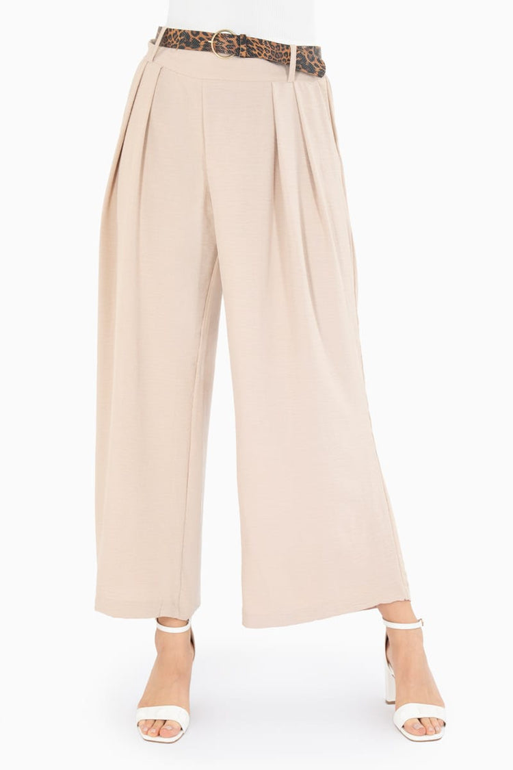 Pantalón con tablones y cinturón