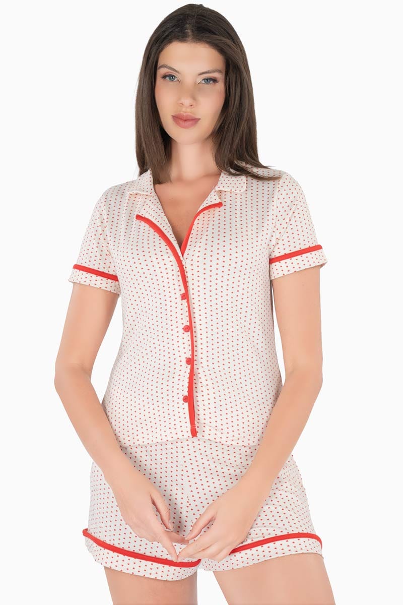Set de camisa y short de corazones