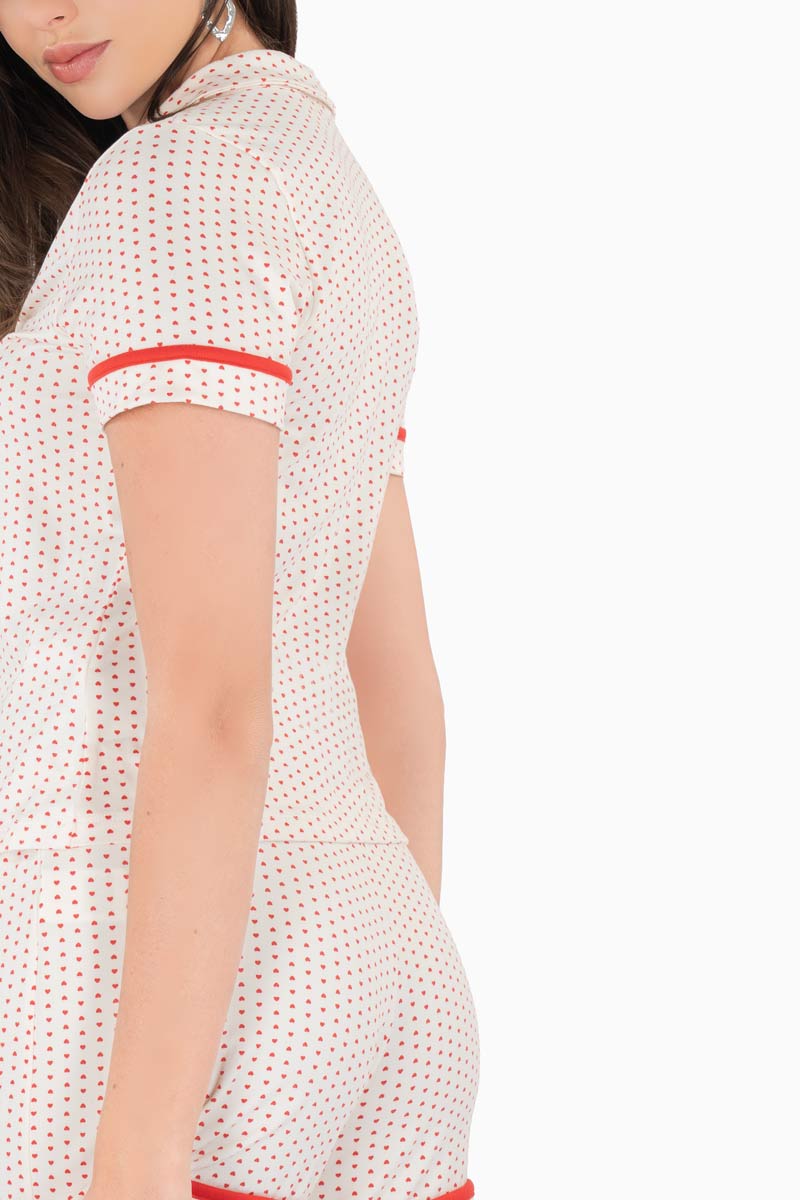 Set de camisa y short de corazones