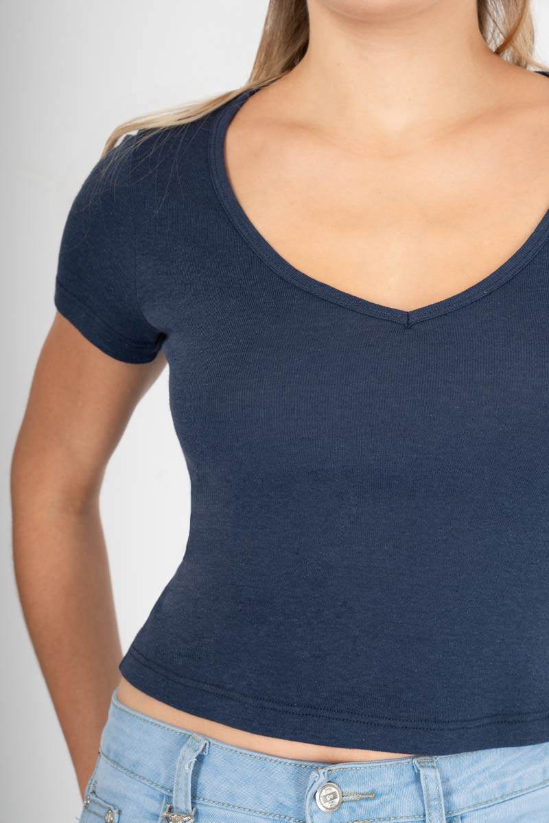 Playera lisa cuello v - Santory Ropa  (7260905996355)