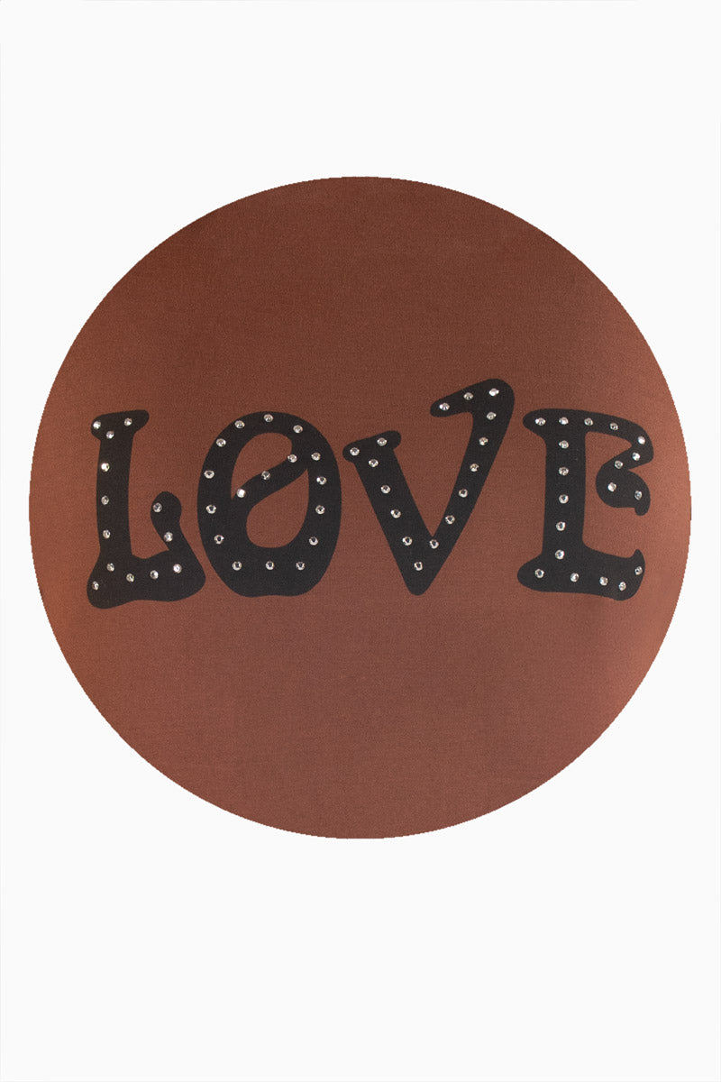 Playera manga corta con estampado "Love"