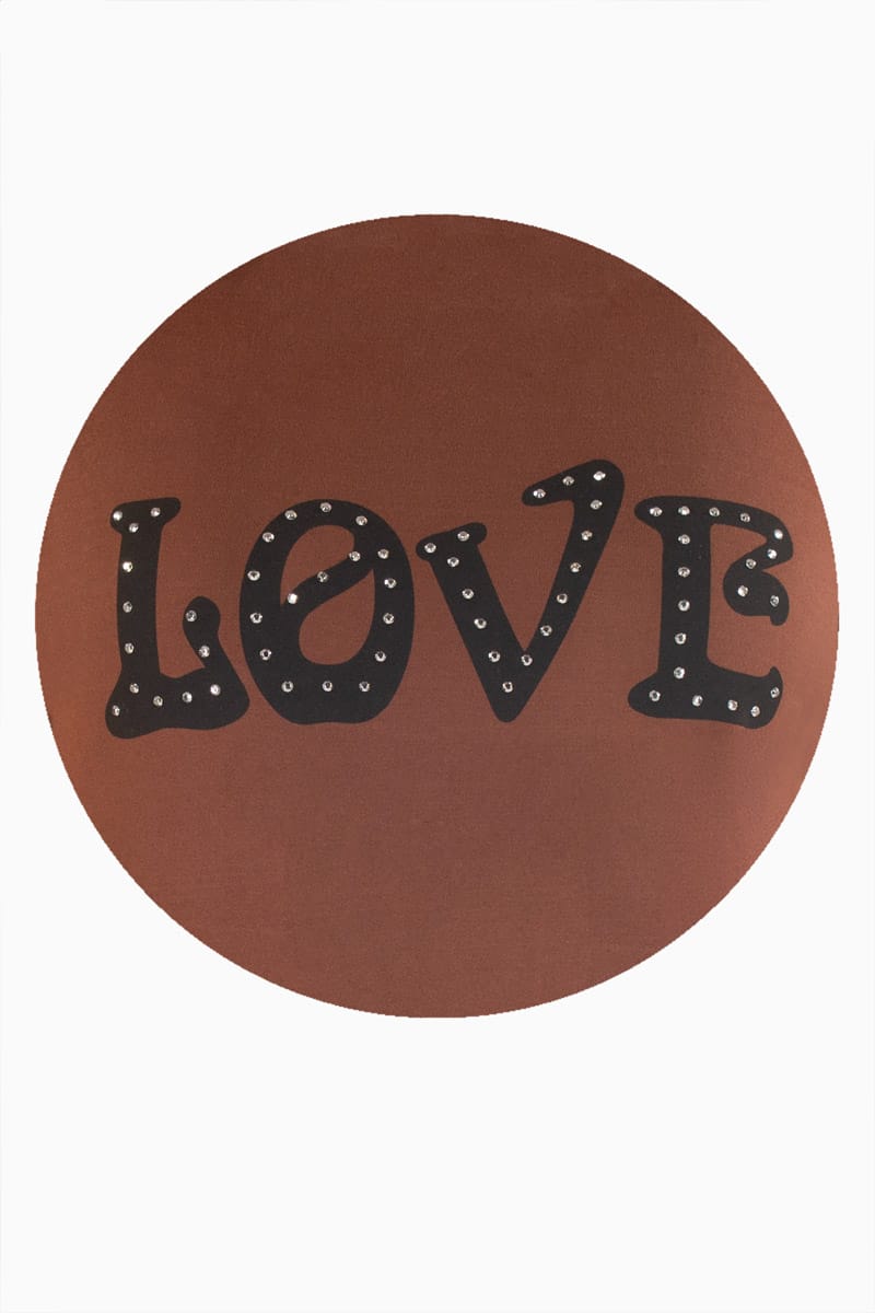 Playera manga corta con estampado "Love"