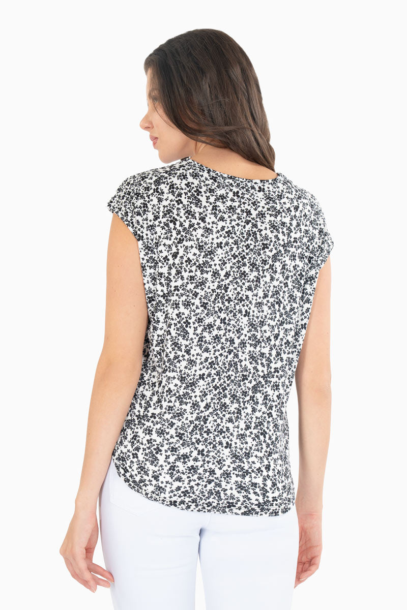 Blusa floral escote v