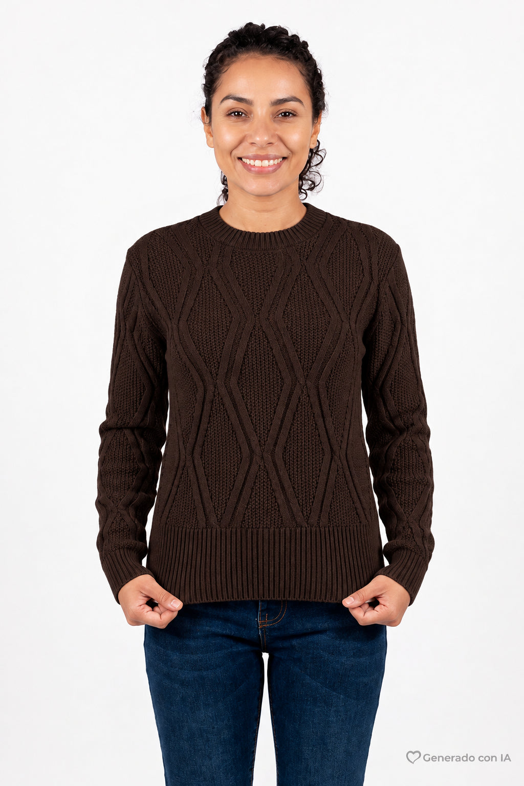 Suéter tejido cuello alto