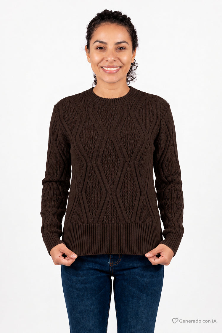 Suéter tejido cuello alto