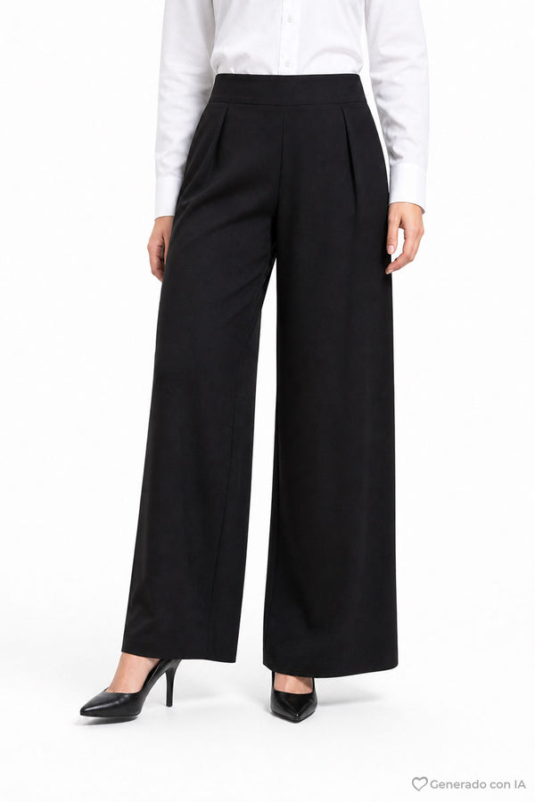 Pantalón ancho con elástico en cintura