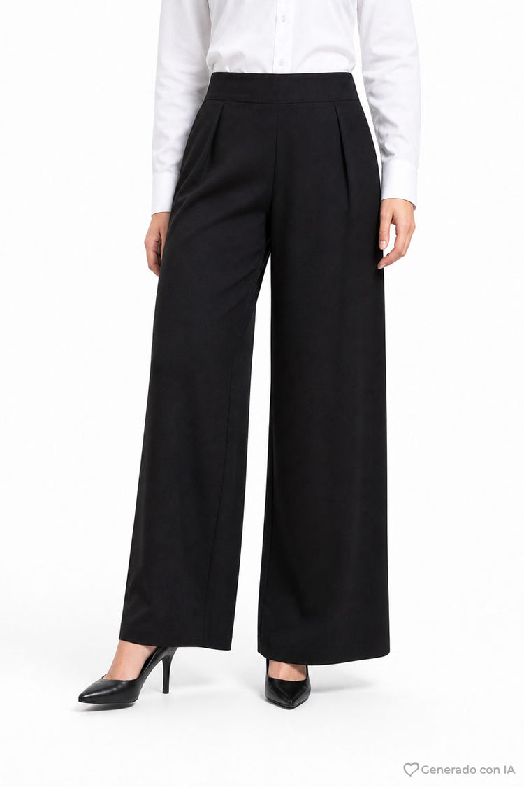 Pantalón ancho con elástico en cintura