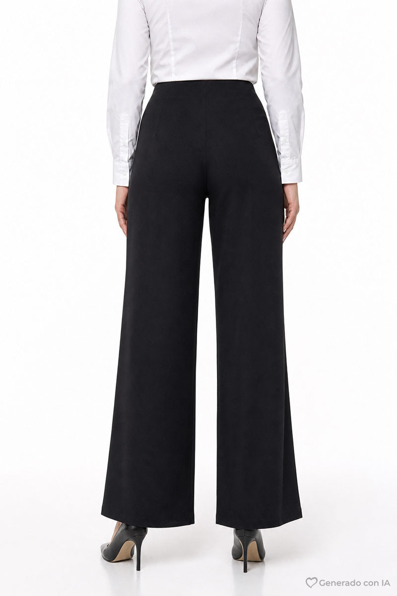 Pantalón ancho con elástico en cintura