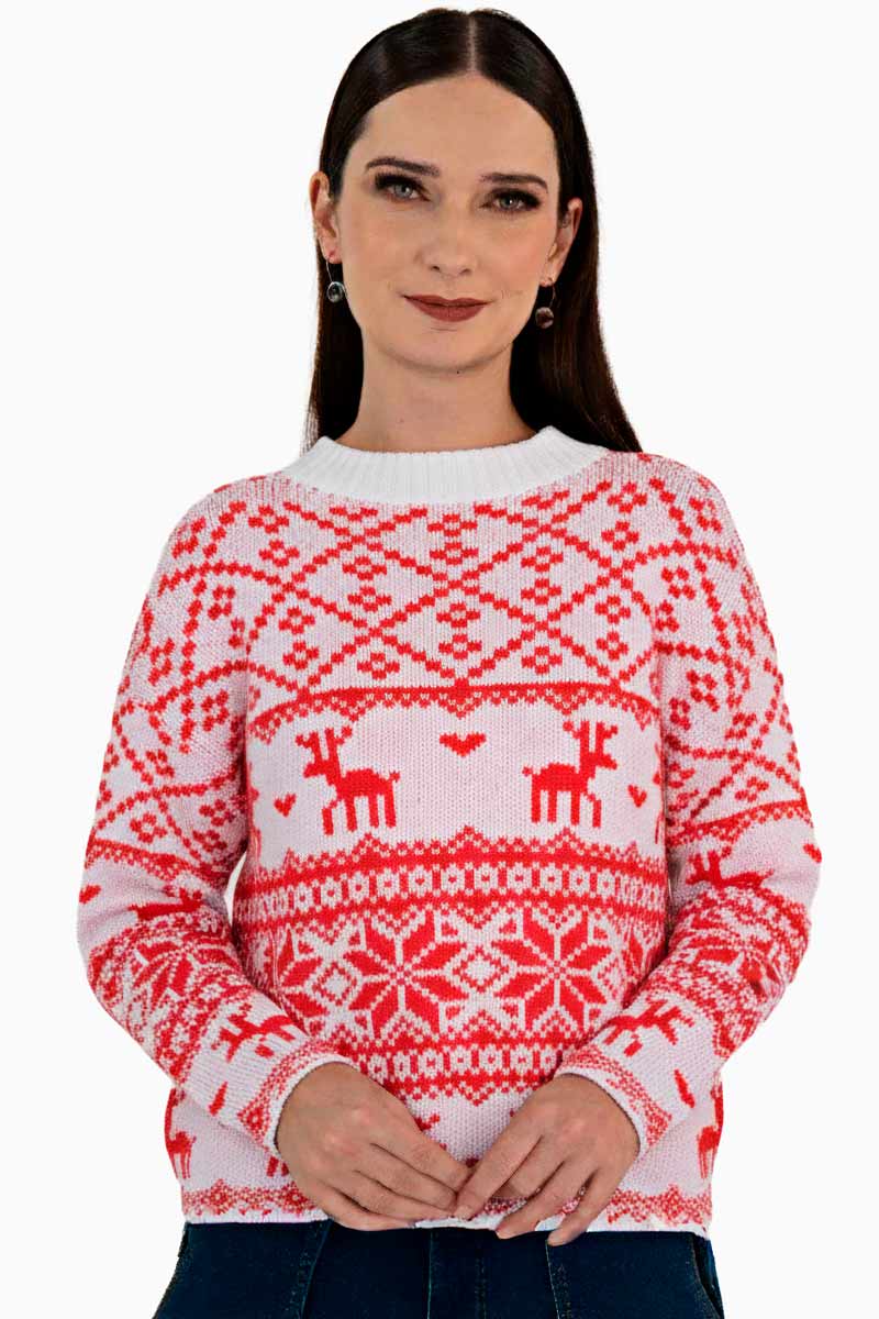 Suéter tejido navideño