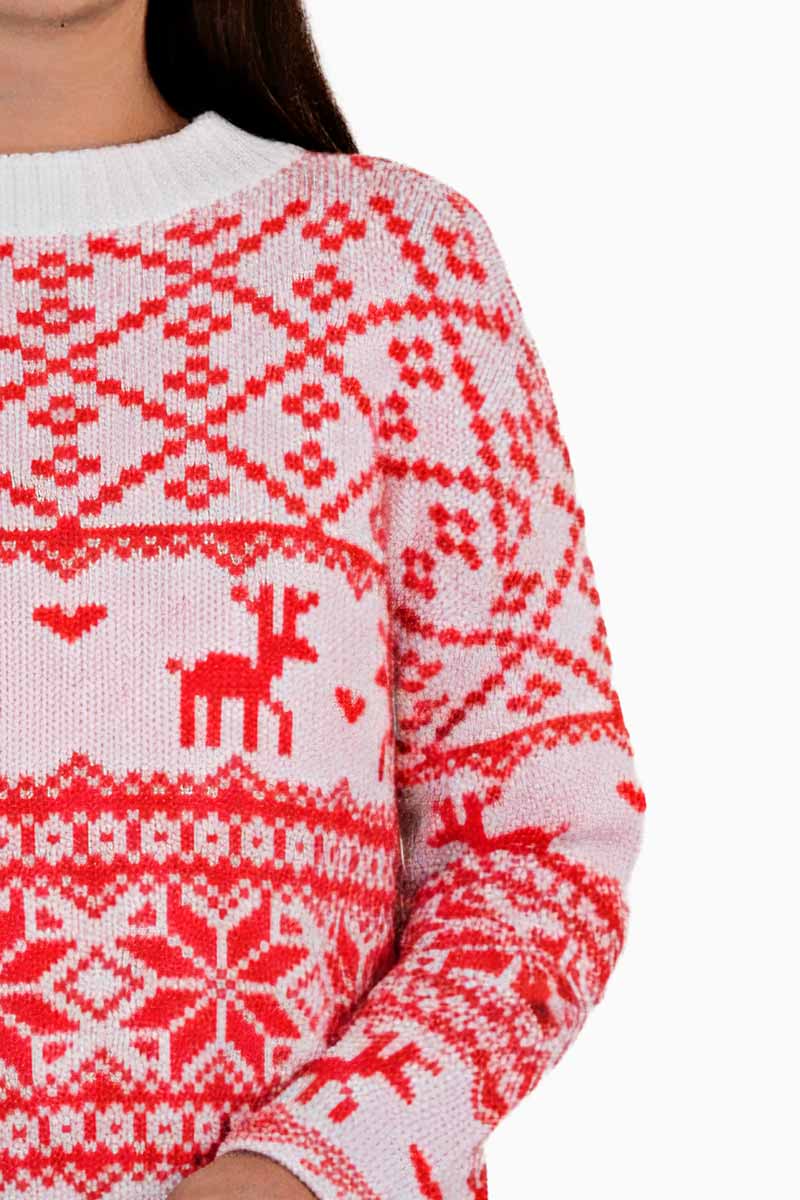 Suéter tejido navideño