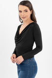 Blusa lisa con escote columpio (7265566425155)