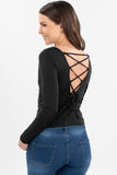 Blusa lisa con escote columpio (7265566425155)