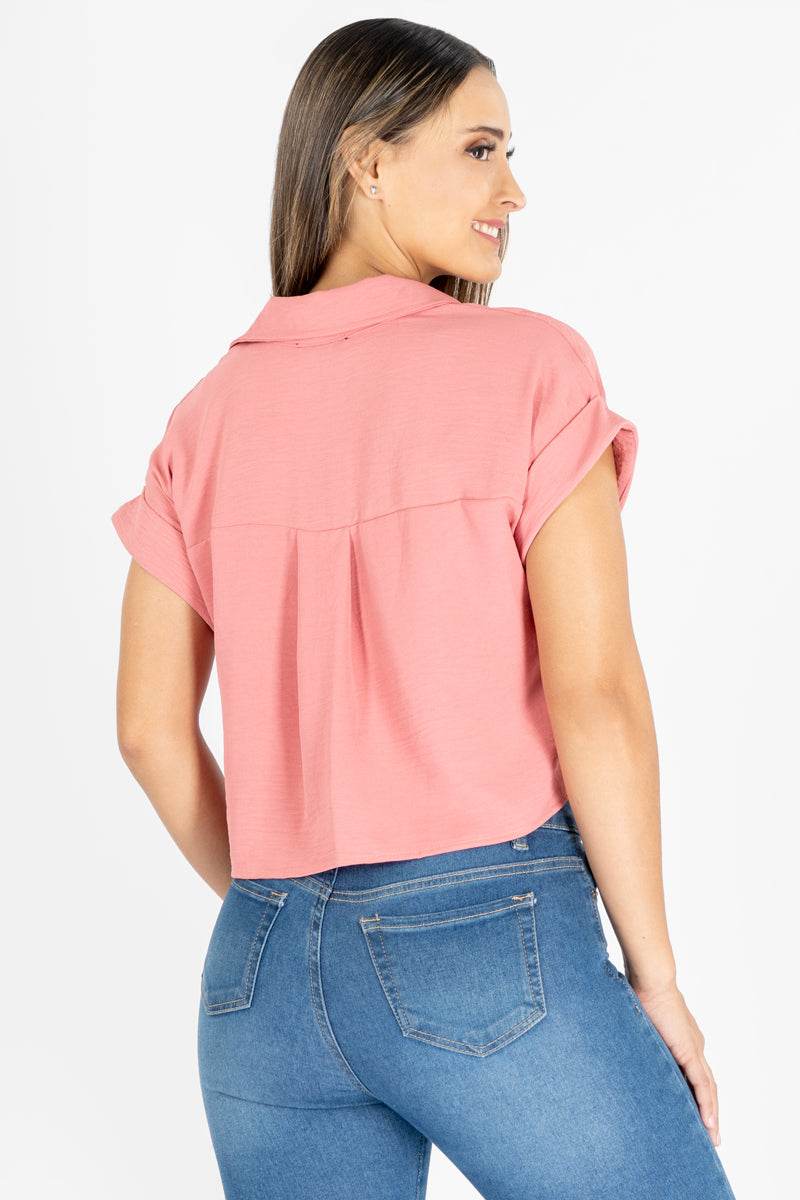 Camisa con amarre en ruedo - Santory Ropa  (6951754694723)