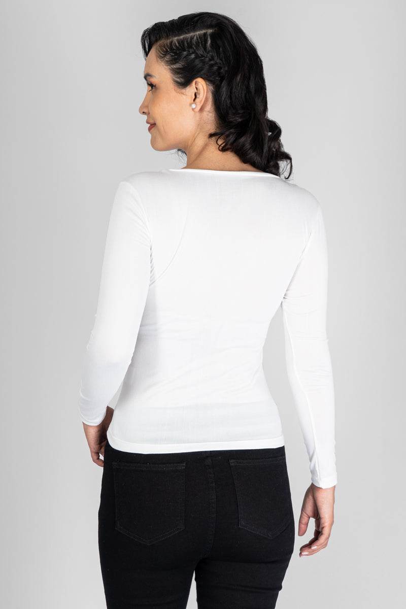 Playera manga larga cuello redondo - Santory Ropa  (7265566163011)