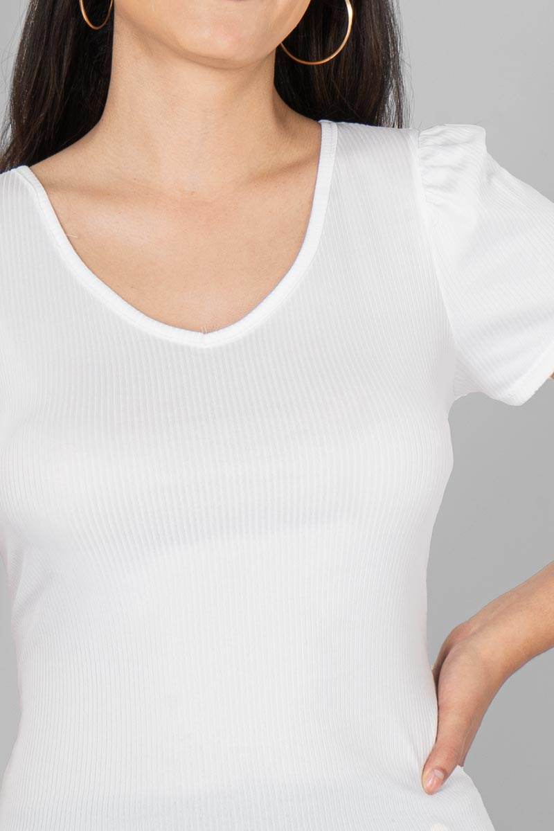 Blusa con mangas abullonadas - Santory Ropa  (7040473071683)