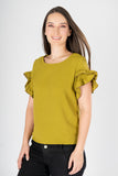 Blusa con olanes en mangas (7174665961539)