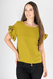 Blusa con olanes en mangas (7174665961539)