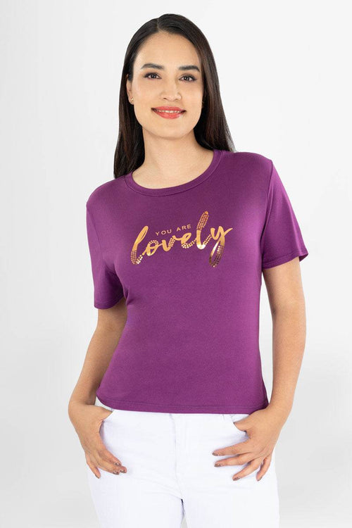 Playera manga corta cuello redondo