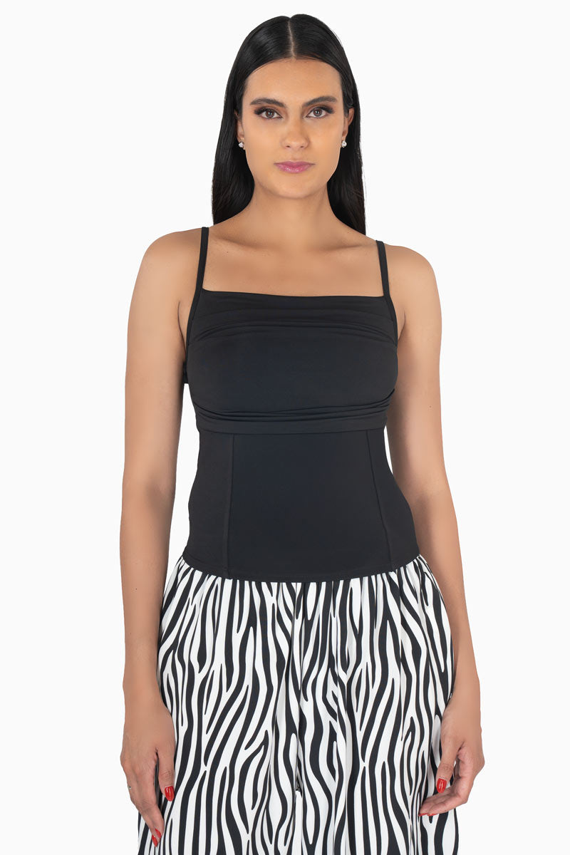 Blusa de tirantes tipo corset