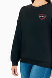 Sudadera casual con estampado y cuello redondo