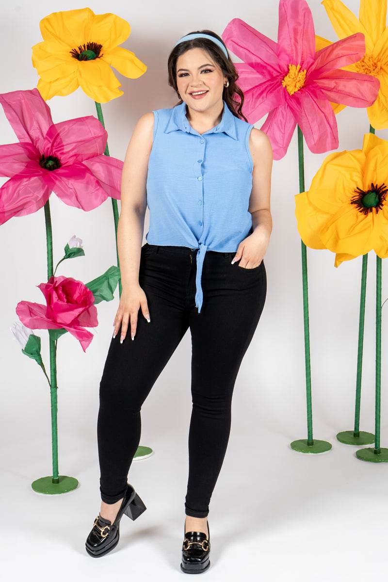 Jeans skinny tiro medio - Santory Ropa  (6879333679171)