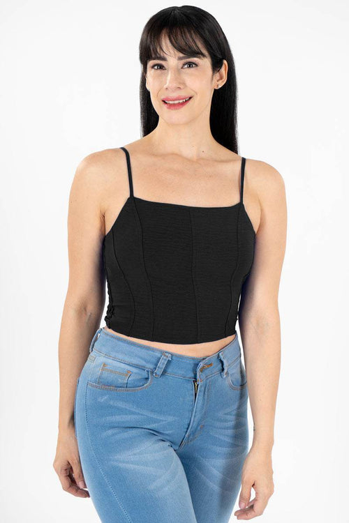 Blusa tipo corset