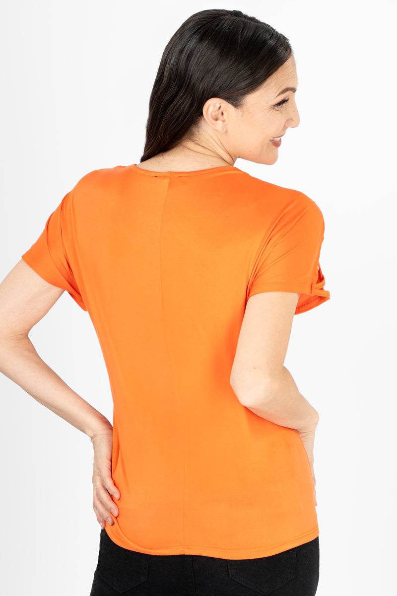 Blusa escote v con cruce en hombro - Santory Ropa  (6995043876931)