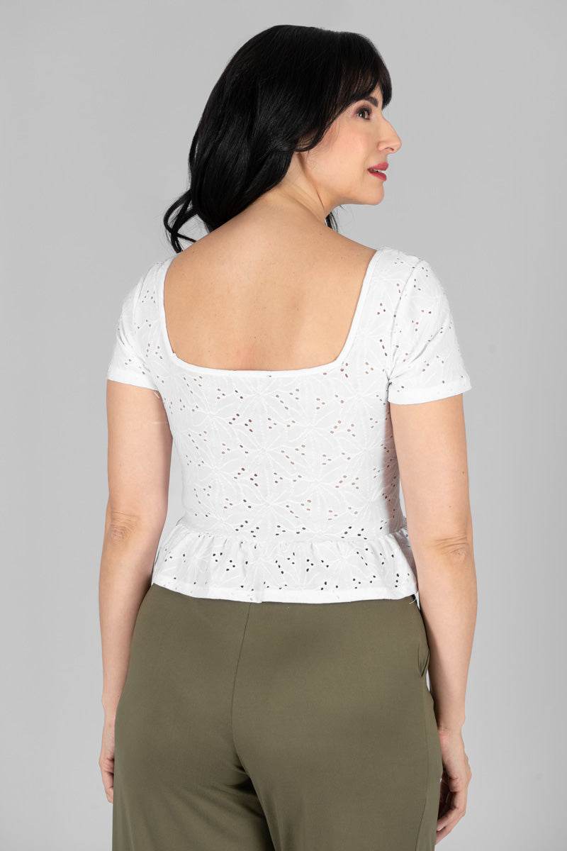 Blusa eyelet manga corta - Santory Ropa  (7389959684163)