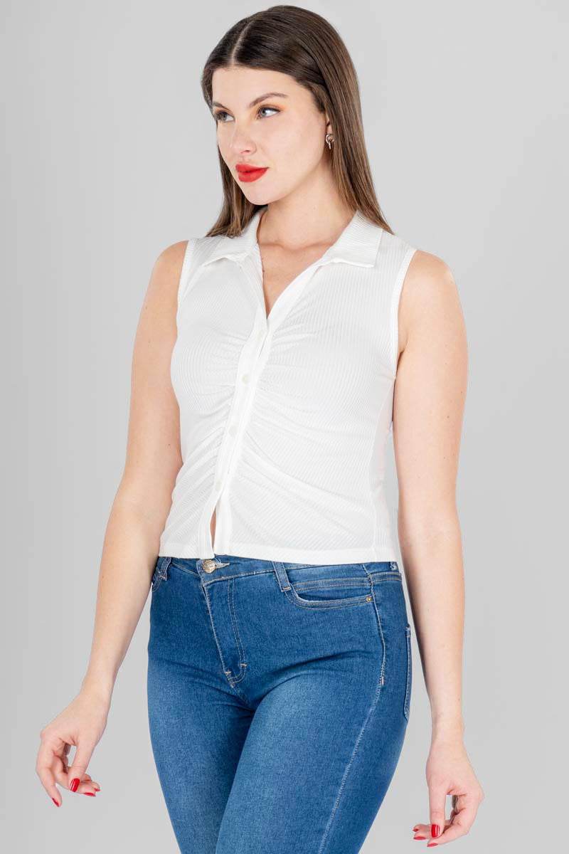 Camisa rib sin mangas - Santory Ropa  (7363207954499)
