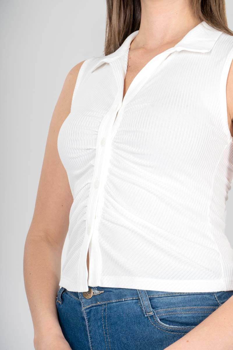Camisa rib sin mangas - Santory Ropa  (7363207954499)
