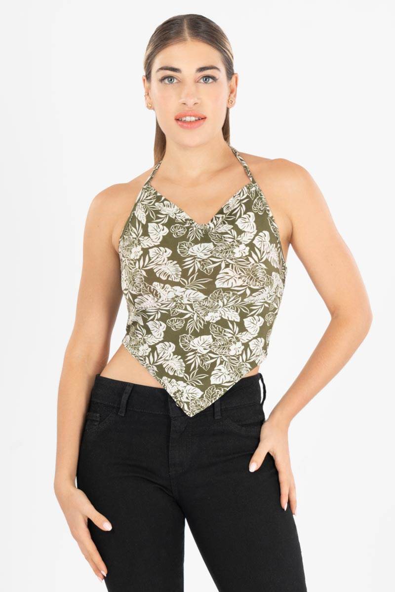 Blusa halter de flores - Santory Ropa  (7396640161859)