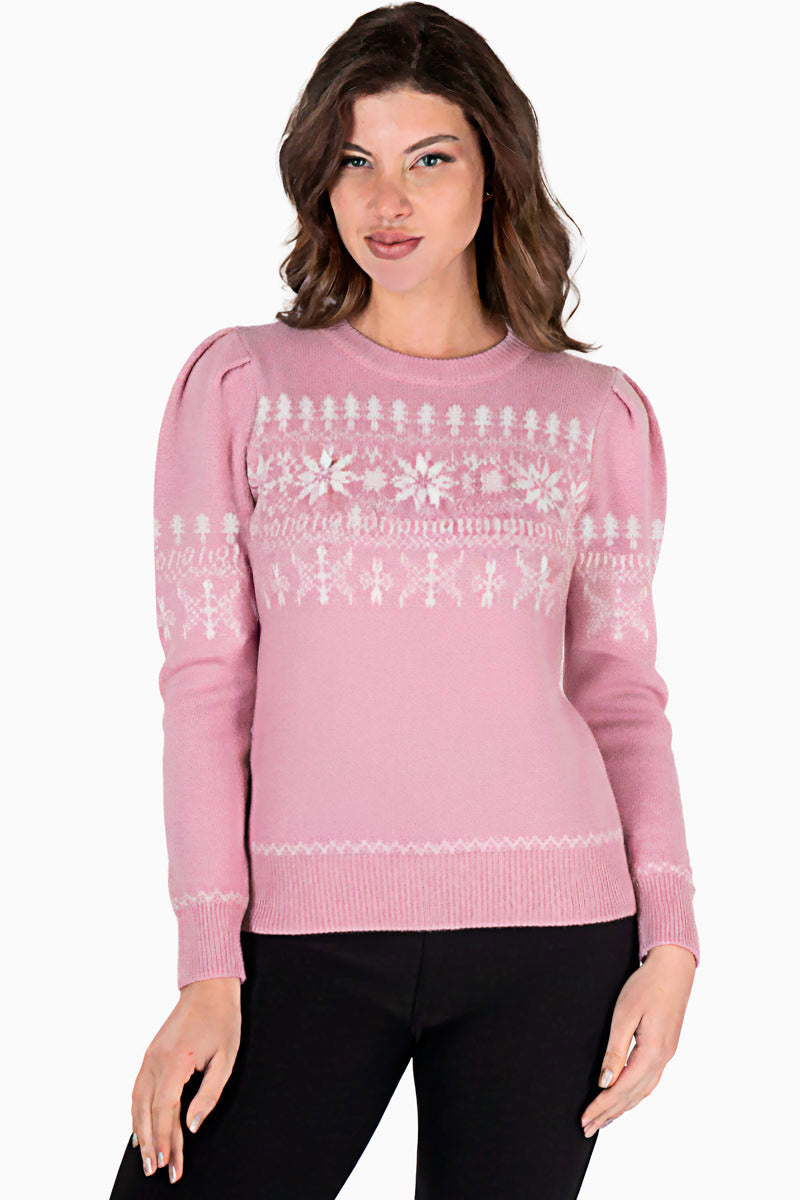 Suéter tejido navideño