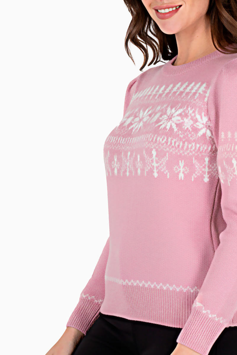 Suéter tejido navideño