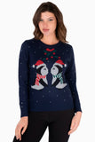 Suéter navideño con pingüinos