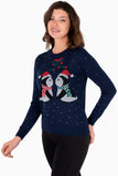 Suéter navideño con pingüinos