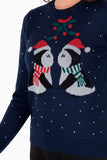 Suéter navideño con pingüinos