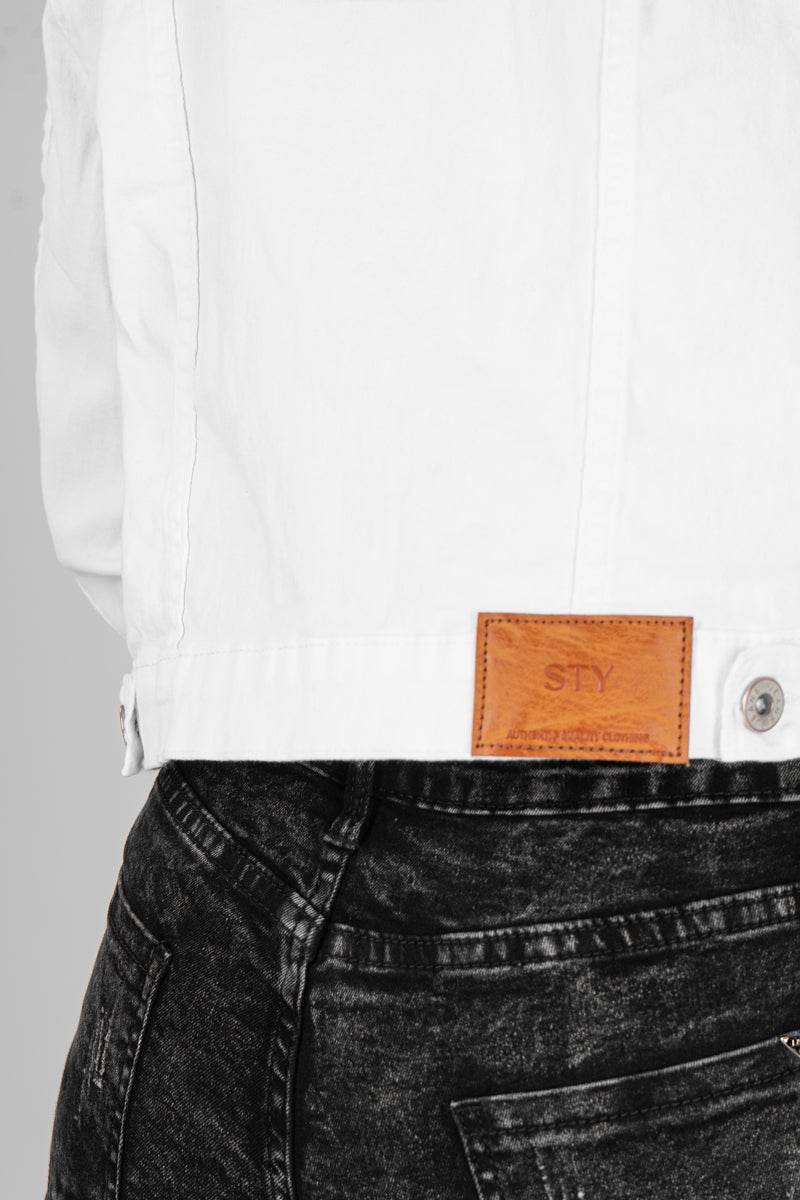 Chamarra crop con cortes y bolsas - Santory Ropa  (6884125311043)