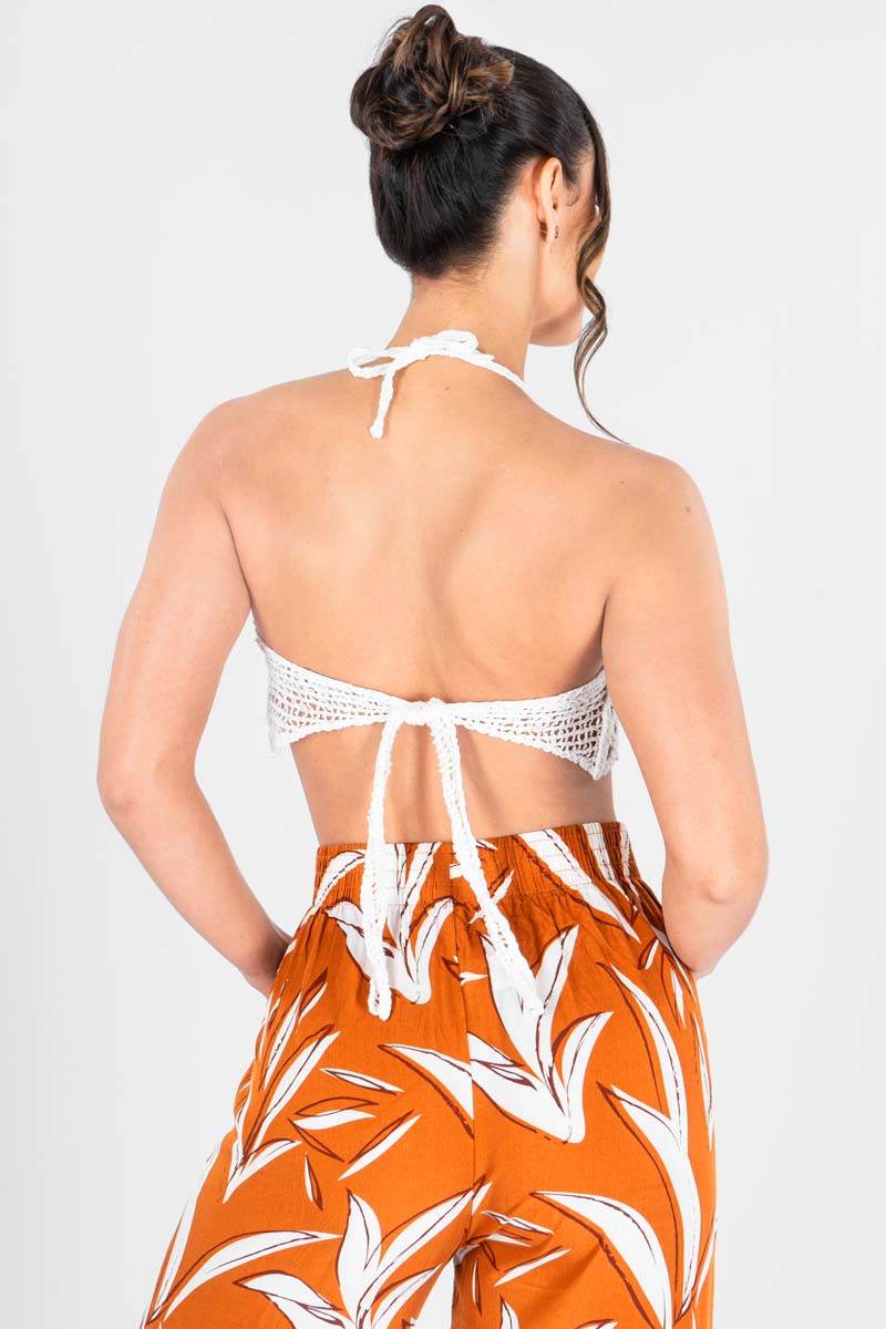 Blusa de crochet cuello halter - Santory Ropa  (7368970633283)