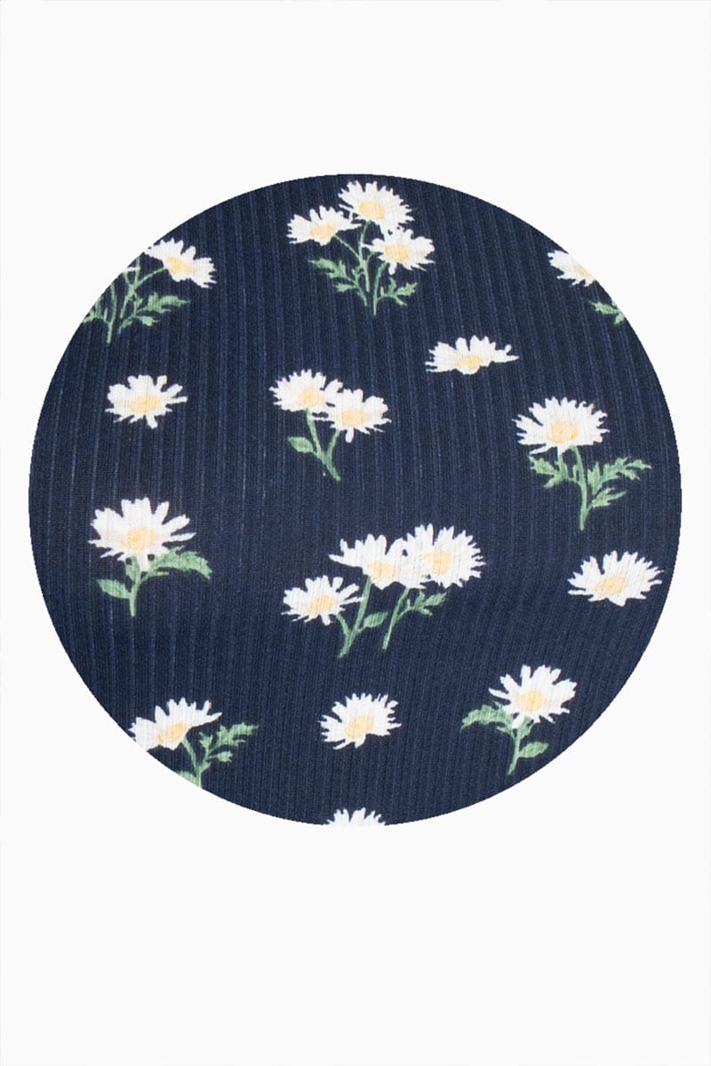 Playera floral manga corta